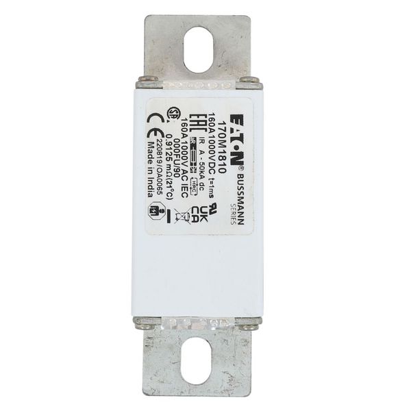 Fuse-link, high speed, 160 A, DC 1000 V, size 000, 24 x 36 x 115 mm, aR, IEC image 17