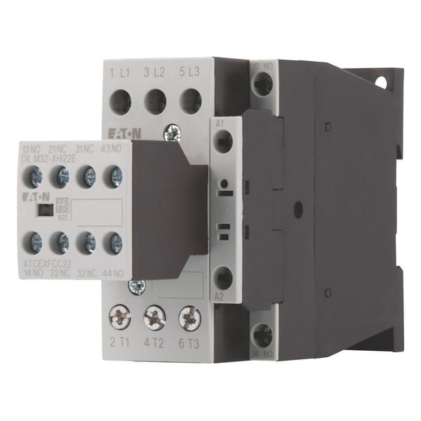 Contactor, 380 V 400 V 11 kW, 2 N/O, 2 NC, RDC 24: 24 - 27 V DC, DC operation, Screw terminals image 12