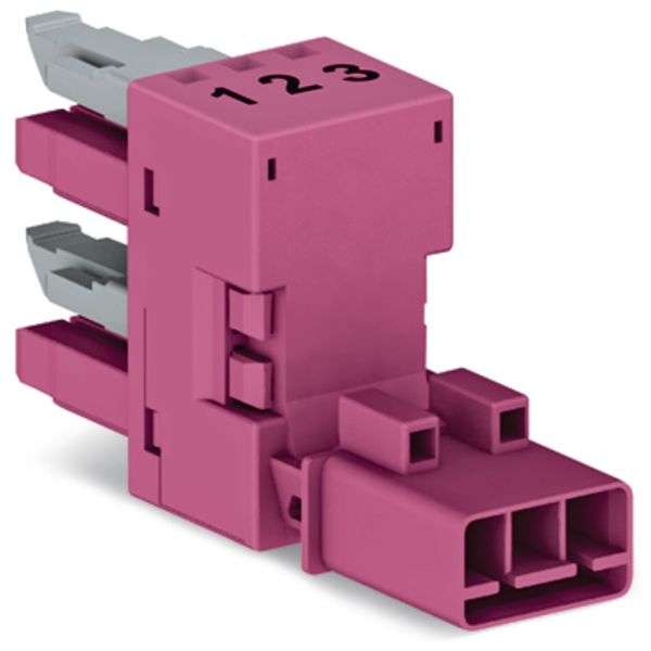 h-distribution connector 3-pole Cod. B pink image 2