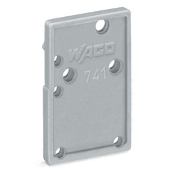 End plate snap-fit type 1.5 mm thick gray image 2