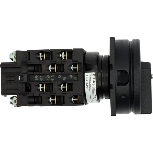 Main switch, T0, 20 A, flush mounting, 4 contact unit(s), 8-pole, STOP function, With black rotary handle and locking ring, Lockable in the 0 (Off) po image 8