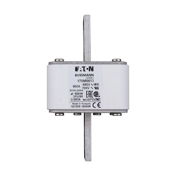 Fuse-link, high speed, 900 A, AC 690 V, size 3, 76 x 92 x 135 mm, aR, IEC, UL image 10