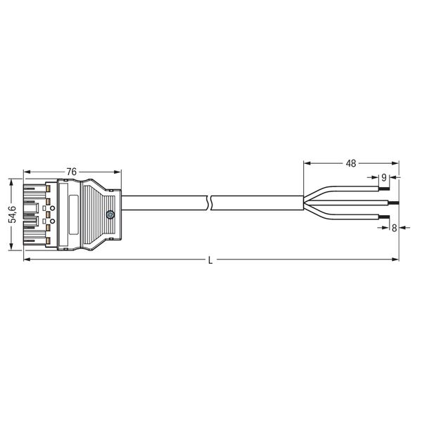 pre-assembled connecting cable Cca Plug/open-ended blue image 9