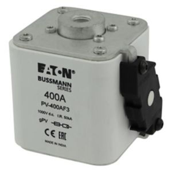 Fuse-link, high speed, 400 A, DC 1000 V, size 3, 76 x 92 x 91 mm, gPV, IEC, UL, single indicator image 8