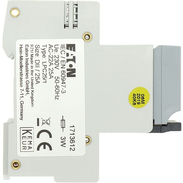 Fuse switch-disconnector, LPC, 25 A, service distribution board mounting, 1 pole, DII image 4