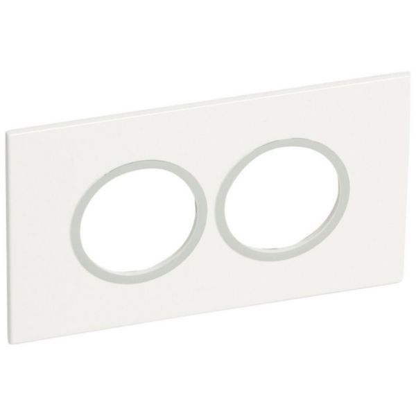 Arteor 2 Gang Surround Plate 4 Module Round White image 1