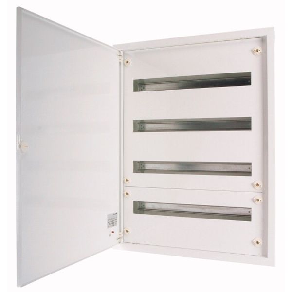 Complete flush-mounted flat distribution board, white, 24 SU per row, 2 rows, type C image 1