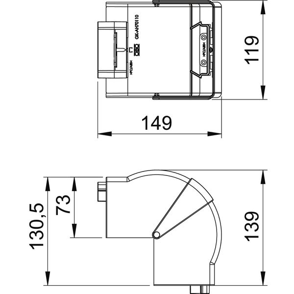 GK-AH70110CW External corner variable 70x110mm image 2