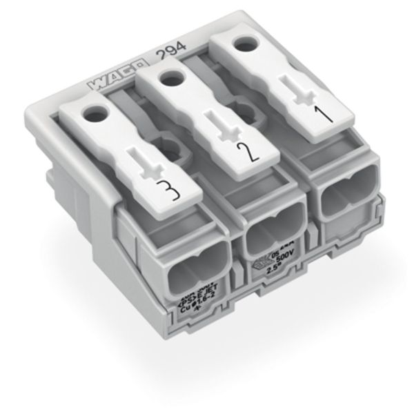 Lighting connector push-button, external without ground contact white image 1