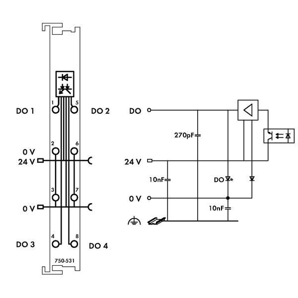 4-channel digital output 24 VDC 0.5 A light gray image 4