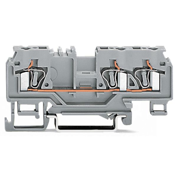 3-conductor through terminal block 4 mm² with test port gray image 2