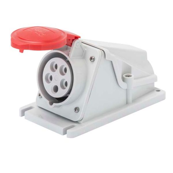 90° ANGLED SURFACE-MOUNTING SOCKET-OUTLET - IP44 - 2P+E 32A 380-415V 50/60HZ - RED - 9H - SCREW WIRING image 2