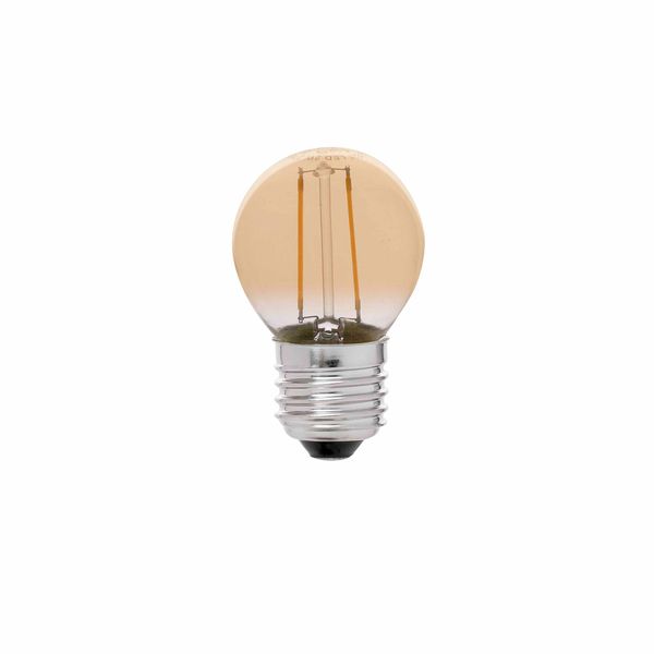 BULB G45 E27 LED 2W A FILAMENT AMBRE 2200K image 1