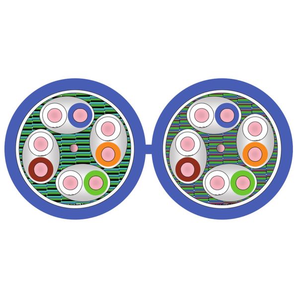 F/FTP Cable Cat.6a, 2x(4x2xAWG23/1), 500MHz, LS0H-3, Dca image 2