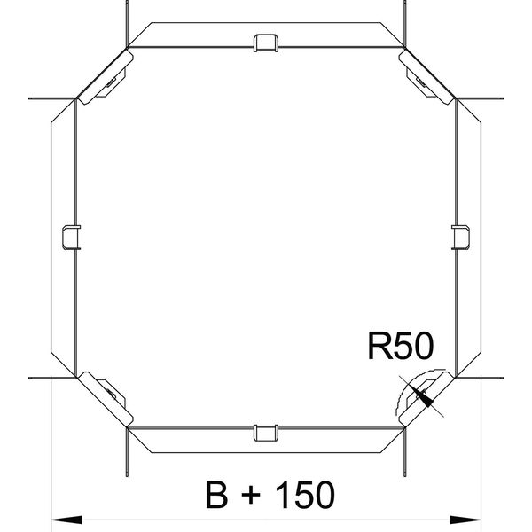 RK 110 FT Cross over horizontal + angle connector 110x100 image 2