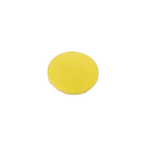 Button plate, flat yellow, blank image 3