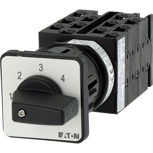 Step switches, T0, 20 A, centre mounting, 6 contact unit(s), Contacts: 12, 45 °, maintained, Without 0 (Off) position, 1-4, Design number 8271 image 19