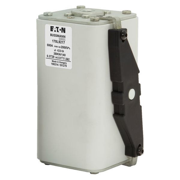 Fuse-link, high speed, 500 A, AC 2000 V, Size 3, 74 x 90 x 143 mm, aR, IEC, single indicator image 6