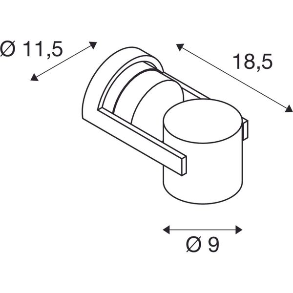 OCULUS CW 10,5W 2000-3000K 230V IP20 black image 1