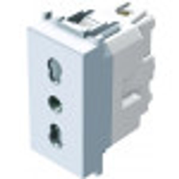 SOCKET ITALIAN P17/11+KS 2P+E 16A 250V~ 1M MW 6218002 image 2