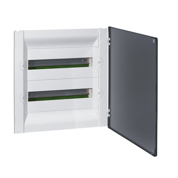 Flush-mounting cabinet Practibox³ - with earth - transparent door - 36 modules image 3