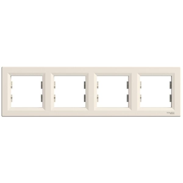 Asfora - horizontal 4-gang frame - cream image 2