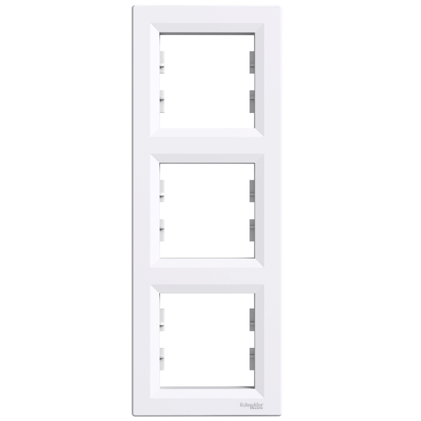 Asfora - vertical 3-gang frame - white image 4