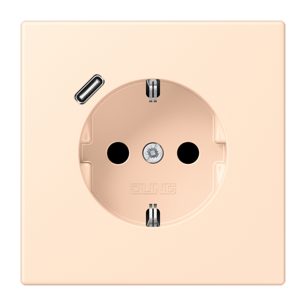 SCHUKO socket with USB type C LC32123 LC1520-18C238 image 1