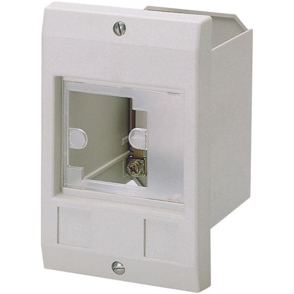 Insulated enclosure, E-PKZ0, H x W x D = 129 x 85 x 96 mm, flush-mounted, cutout with standard dimension, IP41 image 1