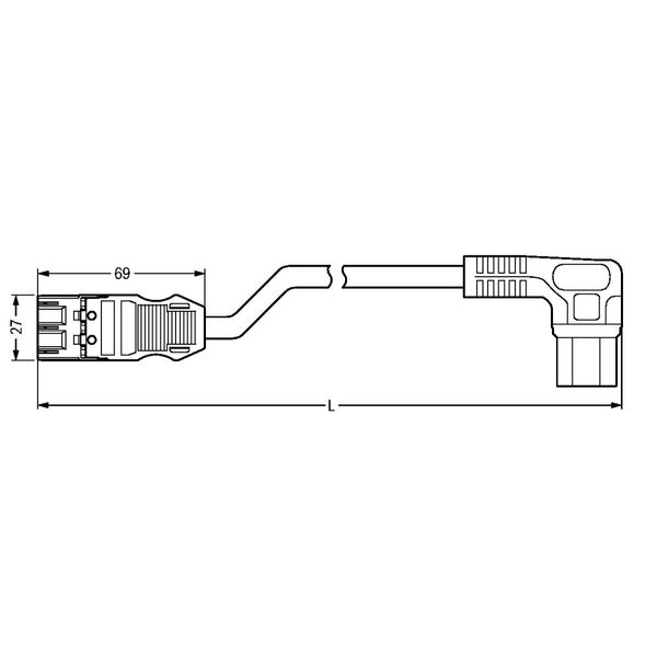 pre-assembled adapter cable;Plug/SCHUKO coupler;3-pole;white image 3