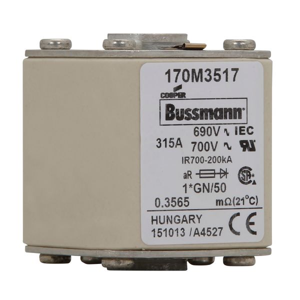 FUSE 315A 690V 1*GN/50 AR UC image 10