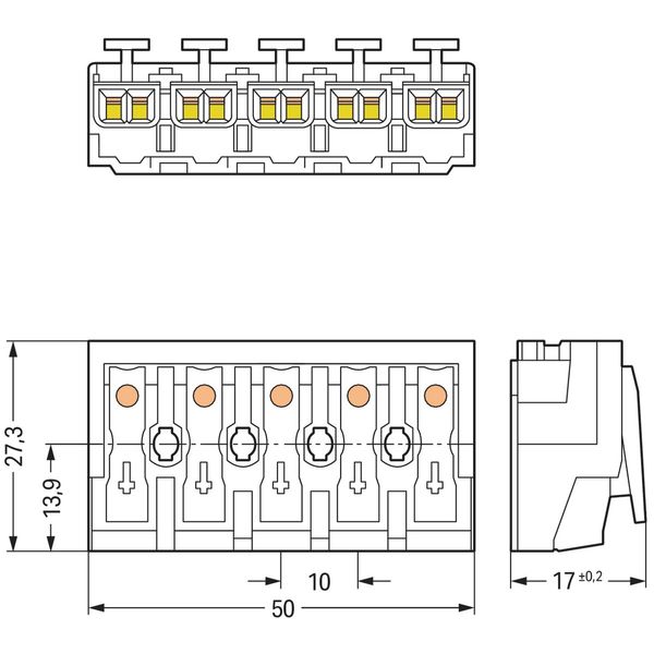 Lighting connector push-button, external without ground contact white image 3