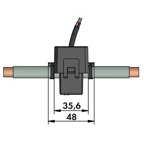 Split-core current transformer Primary rated current: 125 A Secondary image 2