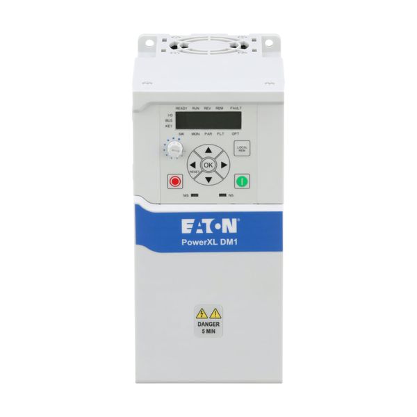 Variable frequency drive, 600 V AC, 3-phase, 10 A, 5.5 kW, IP20/NEMA0, Radio interference suppression filter, 7-digital display assembly, Setpoint pot image 10