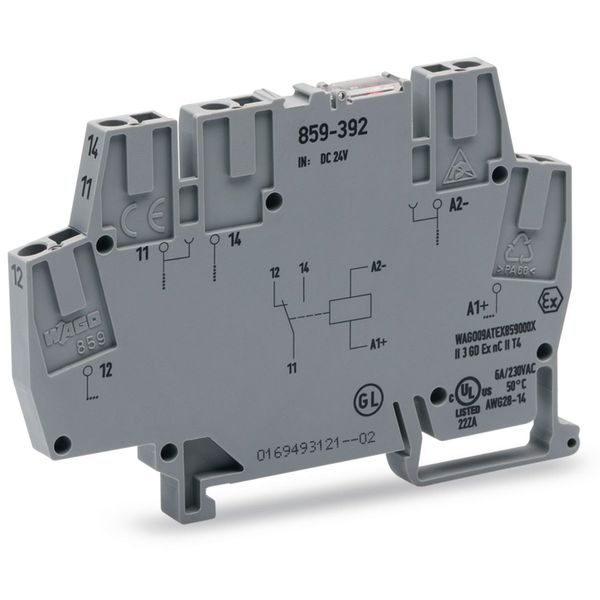 Relay module Nominal input voltage: 36 VDC 1 changeover contact image 7