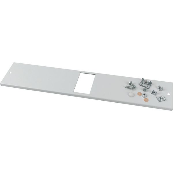 Front cover, +mounting kit, for PKZ4, horizontal, 3p, HxW=100x600mm, grey image 5