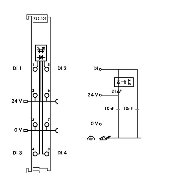 4-channel digital input 24 VDC 0.2 ms light gray image 4