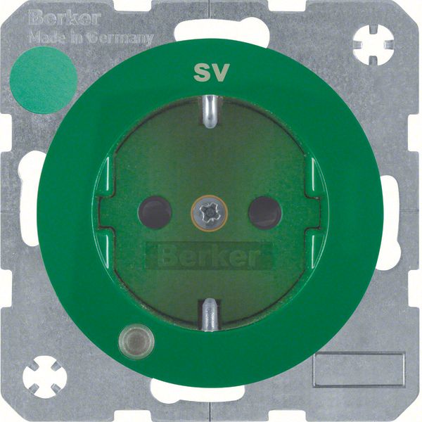 SCHUKO soc.out. LED+"SV" impr.,enhncd contact prot.,screw-in lift ,R.1 image 2