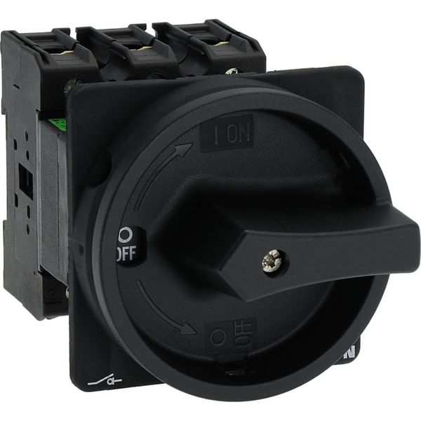 Main switch, P3, 100 A, rear mounting, 3 pole, STOP function, With black rotary handle and locking ring, Lockable in the 0 (Off) position image 20