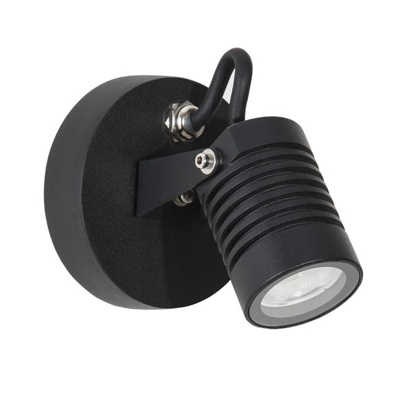 Black Aluminium & Glass LED 5 Watt 378Lm 3000K 100-240 Volt Beam Angle 21O IP65 D: 5 W: 7 H: 12 cm image 1