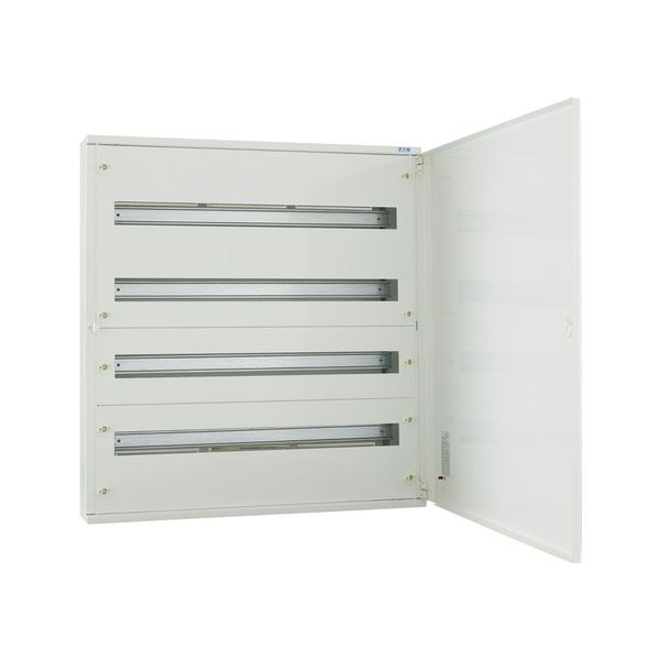 Complete surface-mounted flat distribution board, white, 24 SU per row, 4 rows, type C image 11