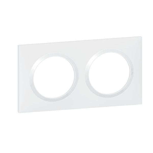 600802 Dooxie square plate 2 positions white finish image 1