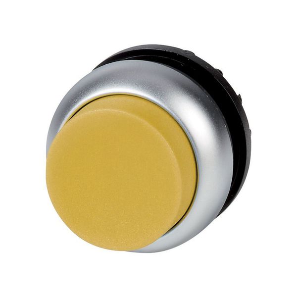 Pushbutton, RMQ-Titan, Extended, maintained, yellow, Blank, Bezel: titanium image 3