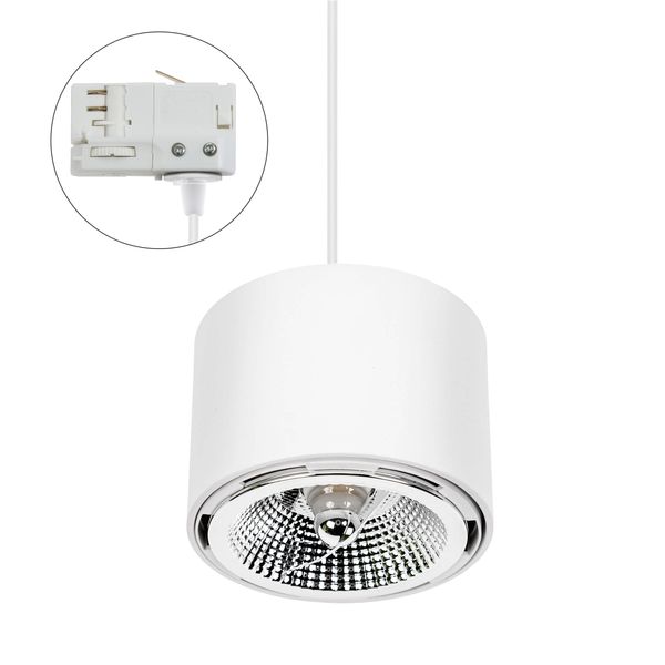 CHLOE AR111 SURFACE MOUNTED GU10 250V IP20 120x85mm WHITE round fixed TRACK image 2