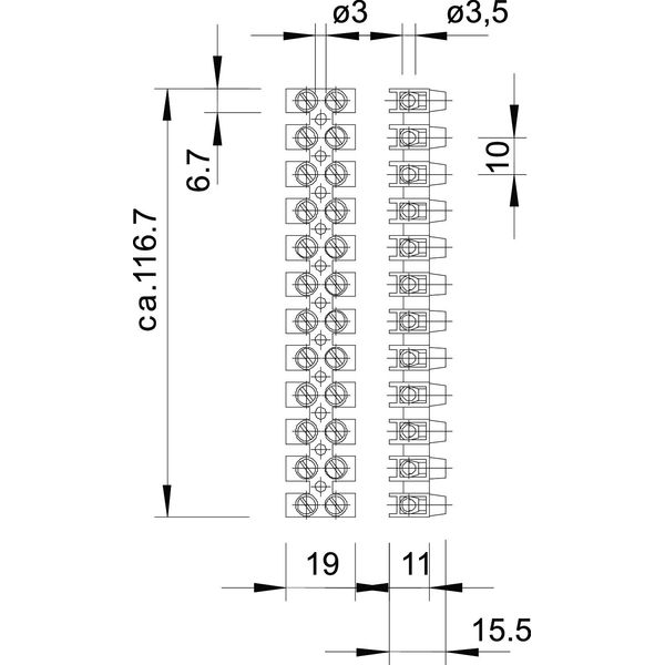 74 D/EKL 1BEF2 D Terminal strip with wire protection clamp 4,0mm² image 2