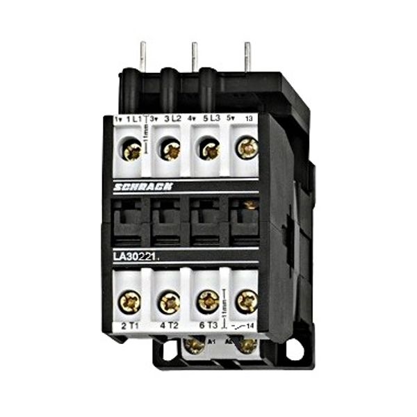 Contactor, 11kW, 22A AC3, 32A AC1, 3-pole, 1NO, 230VAC + VK3 image 1