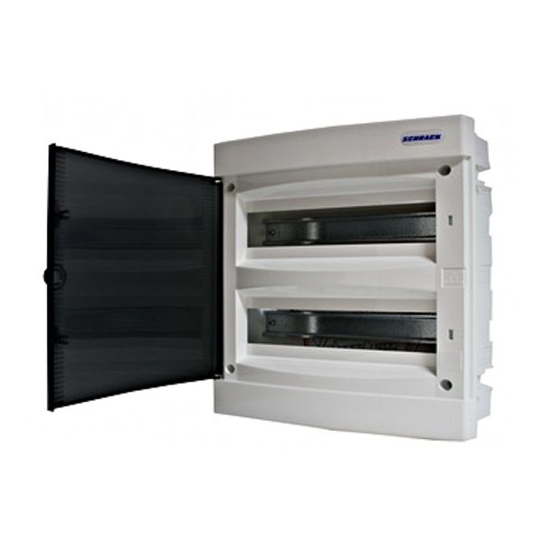 Flush-mounted enclosure 2-rows, 36MW, for partition wall image 1