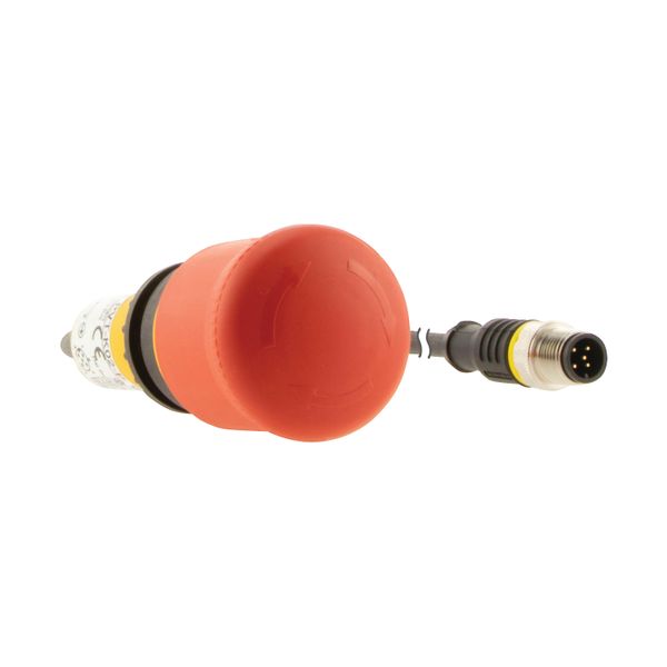 Emergency stop/emergency switching off pushbutton, Mushroom-shaped, 38 mm, Turn-to-release function, 2 NC, Cable (black) with M12A plug, 5 pole, 0.2 m image 15