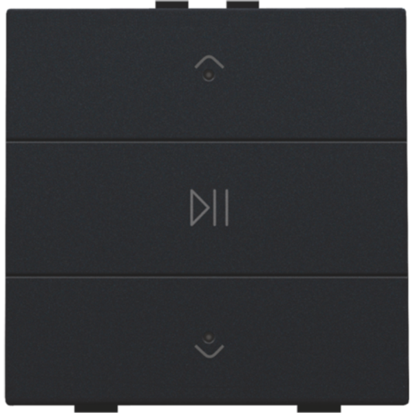 Single audio control with LEDs for Niko Home Control, black coated image 1