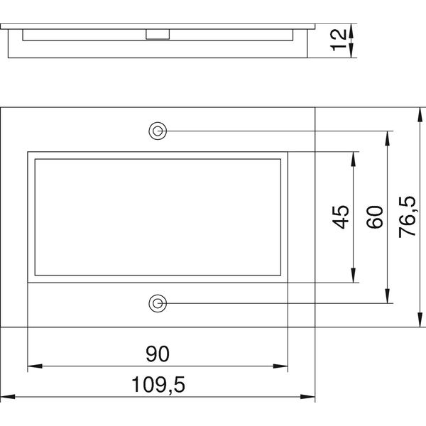 T4B P7 9011 Cover plate double Modul 45 for T4B 110x77mm image 2